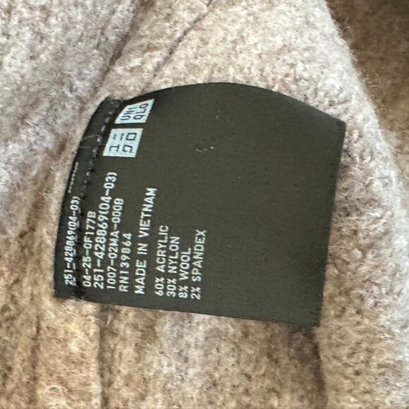 Premium Lambswool Ribbed V Neck Sweater Uniqlo M - Picture 6 of 6